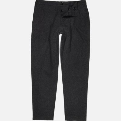 Dark grey wool-blend jogger trousers